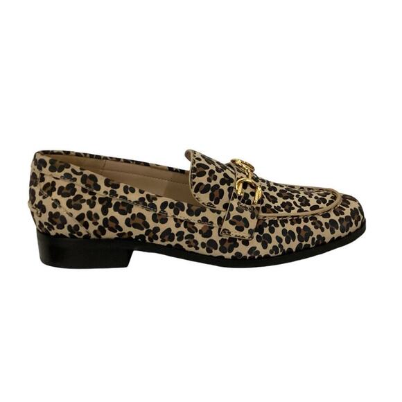 Stuart Weitzman Owen Buckle Loafer In Spotted Cheetah Suede Golden Beige 7.5 - Picture 4 of 15